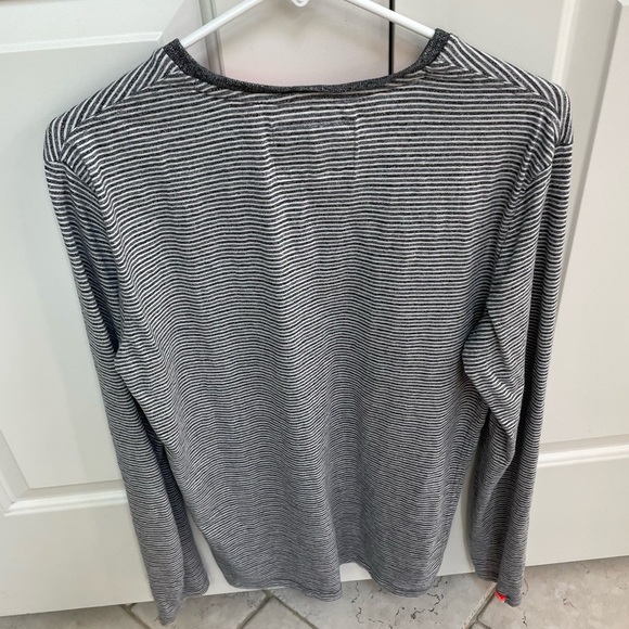 Superdry The Orange Label Striped Cotton Long Sleeve Thermal Layer Activewear - Picture 3 of 8